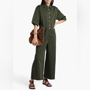 ba&sh Brigitte Cotton Poplin wide leg Jumpsuit